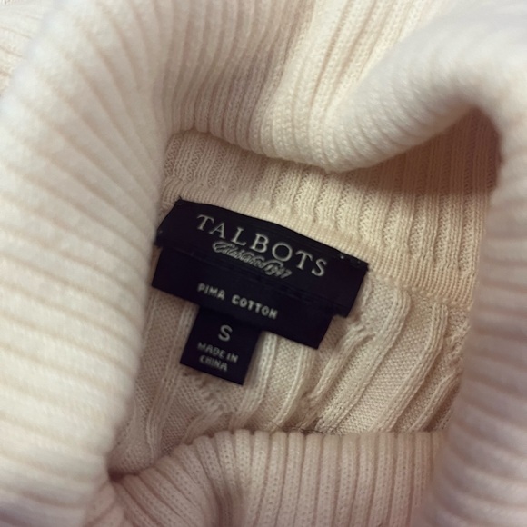 Talbots Cable Knit Long Sleeve Turtleneck Sweater - Picture 7 of 8
